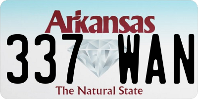 AR license plate 337WAN