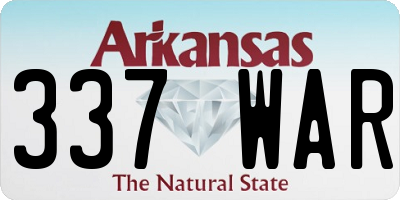 AR license plate 337WAR