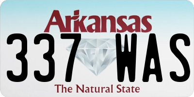 AR license plate 337WAS