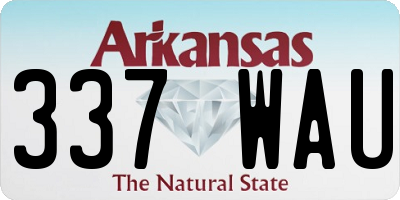 AR license plate 337WAU