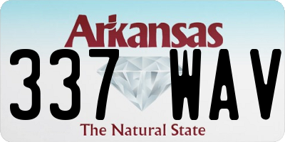 AR license plate 337WAV