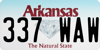 AR license plate 337WAW