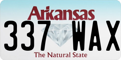 AR license plate 337WAX