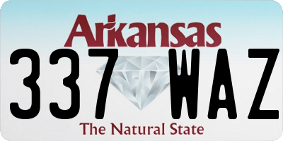 AR license plate 337WAZ