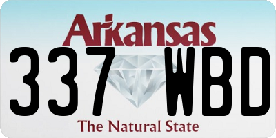 AR license plate 337WBD