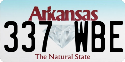 AR license plate 337WBE