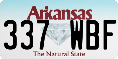 AR license plate 337WBF