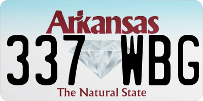 AR license plate 337WBG
