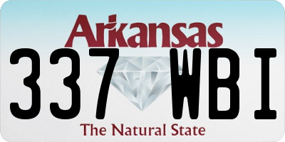 AR license plate 337WBI
