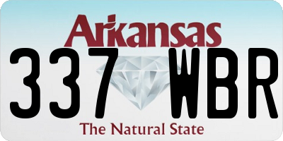 AR license plate 337WBR