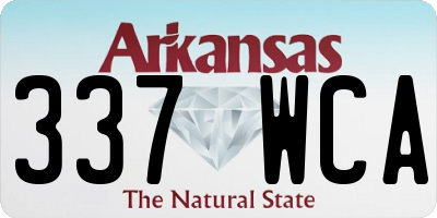 AR license plate 337WCA