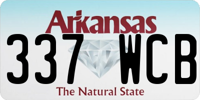 AR license plate 337WCB