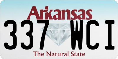 AR license plate 337WCI