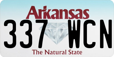AR license plate 337WCN