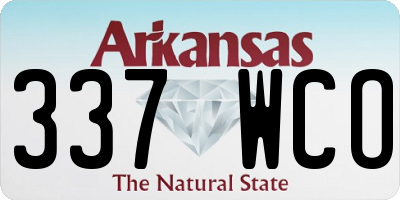 AR license plate 337WCO