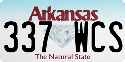 AR license plate 337WCS