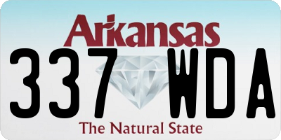 AR license plate 337WDA