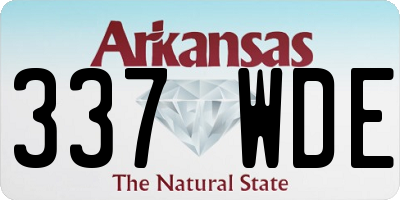 AR license plate 337WDE