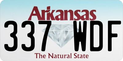 AR license plate 337WDF