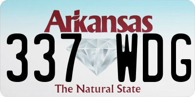 AR license plate 337WDG