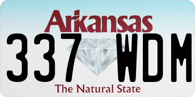AR license plate 337WDM