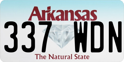 AR license plate 337WDN