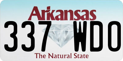 AR license plate 337WDO