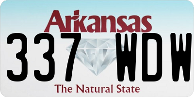 AR license plate 337WDW