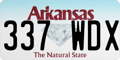 AR license plate 337WDX