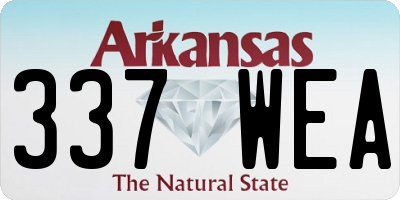 AR license plate 337WEA