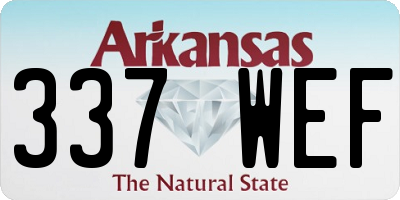 AR license plate 337WEF