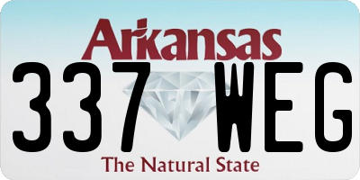 AR license plate 337WEG
