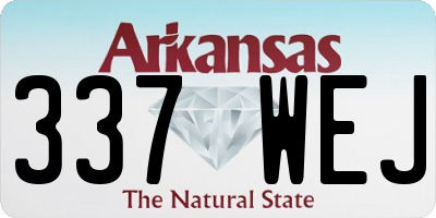 AR license plate 337WEJ
