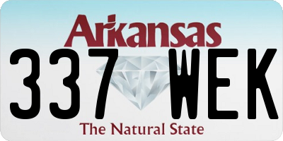 AR license plate 337WEK