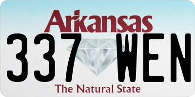 AR license plate 337WEN