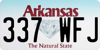 AR license plate 337WFJ