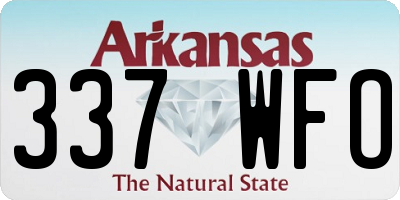 AR license plate 337WFO