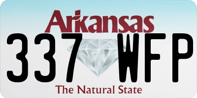 AR license plate 337WFP
