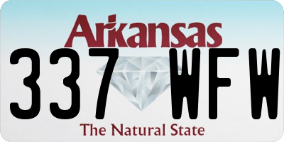 AR license plate 337WFW