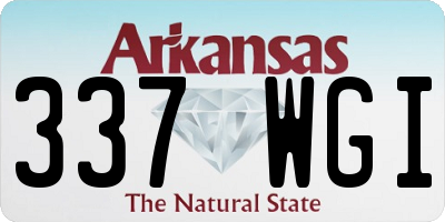 AR license plate 337WGI