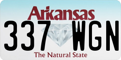 AR license plate 337WGN