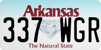 AR license plate 337WGR