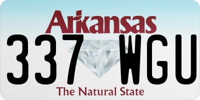 AR license plate 337WGU