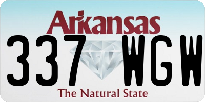 AR license plate 337WGW