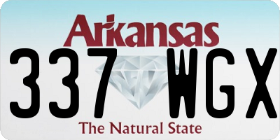 AR license plate 337WGX