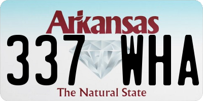 AR license plate 337WHA