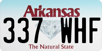 AR license plate 337WHF