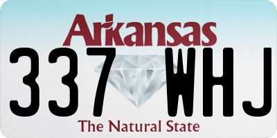 AR license plate 337WHJ