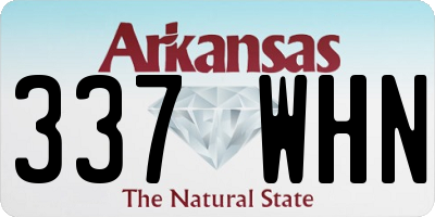 AR license plate 337WHN