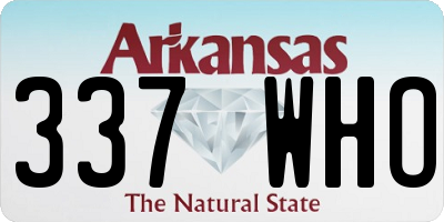 AR license plate 337WHO